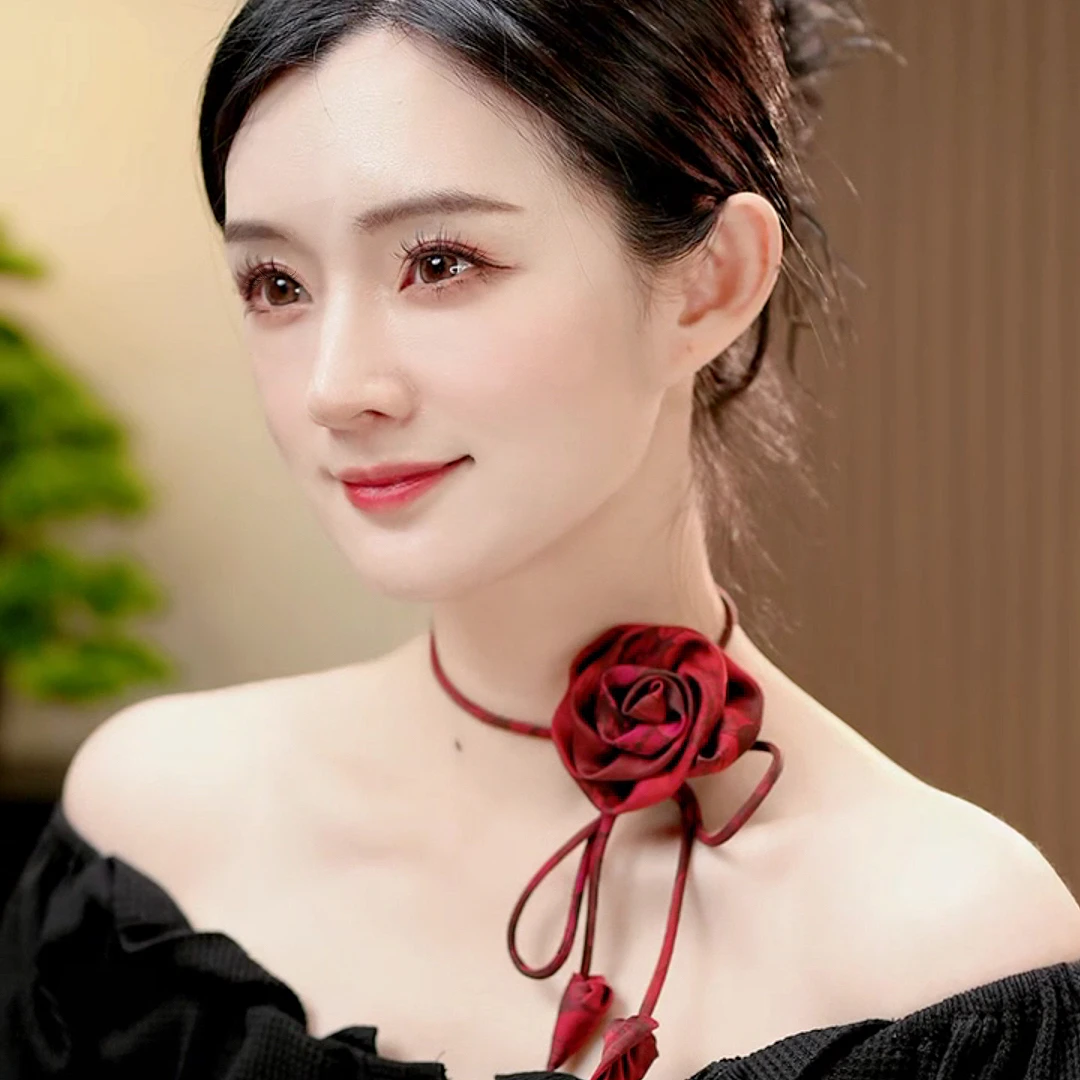 非金属布艺项链 布塔饰品气质简约民族风项链PT1165