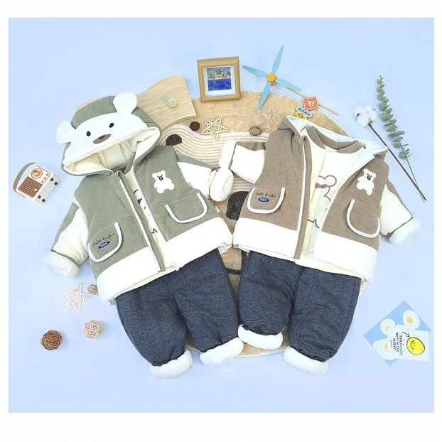 马克贝瑞-厚棉马甲三件套-8719