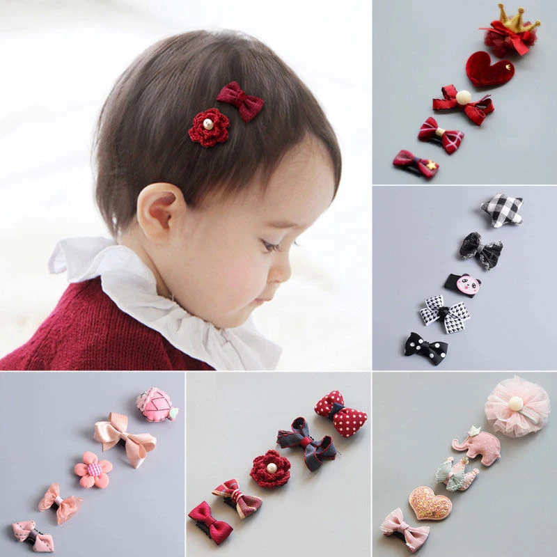 婴幼儿汗毛夹少量头发卡子胎毛头饰手缝汗毛夹公主有毛就能夹可爱