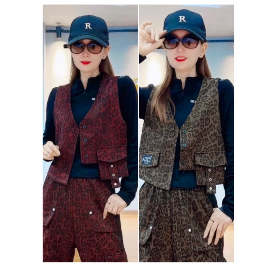 新款豹纹小短款马甲 620# 百搭时尚 潮流