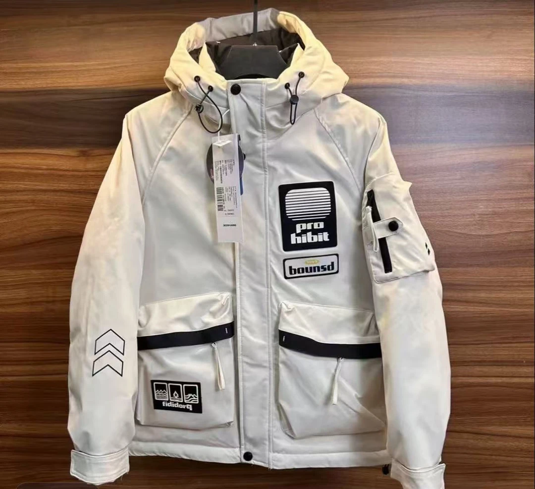 2032【机车战甲】冬季新款撞色晕染透气加厚外套1