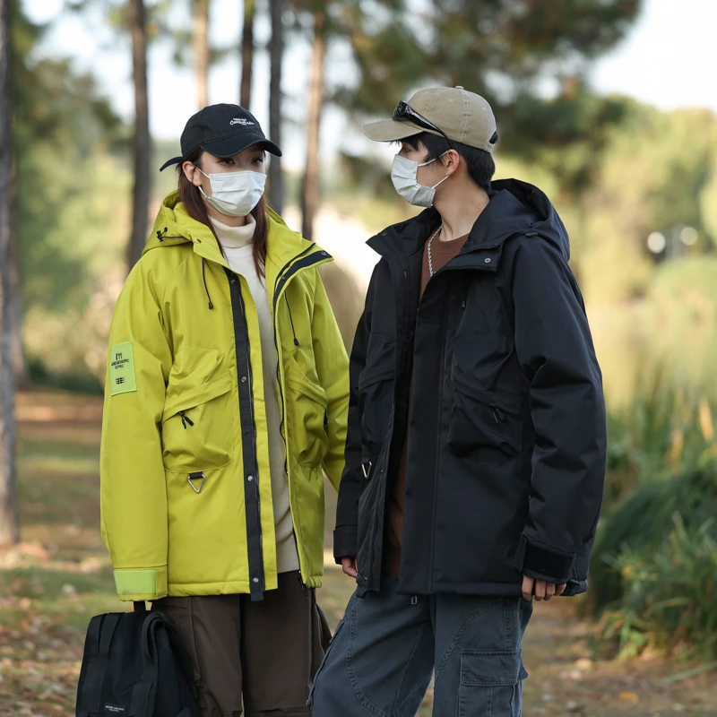 情侣款户外机能风登山服防风休闲宽松夹克工装潮流派克服外套连帽