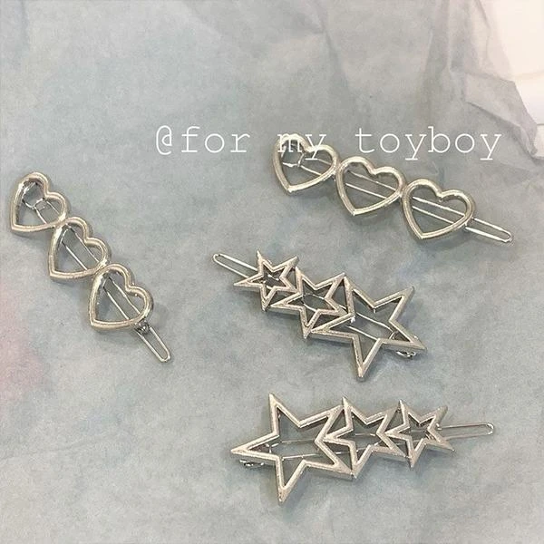 镂空星星发夹五角星夹子发卡头饰刘海夹碎