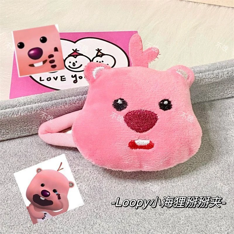 铁合金发饰 Loopy小海狸掰掰夹可爱卡通少女心发夹刘海夹碎发夹