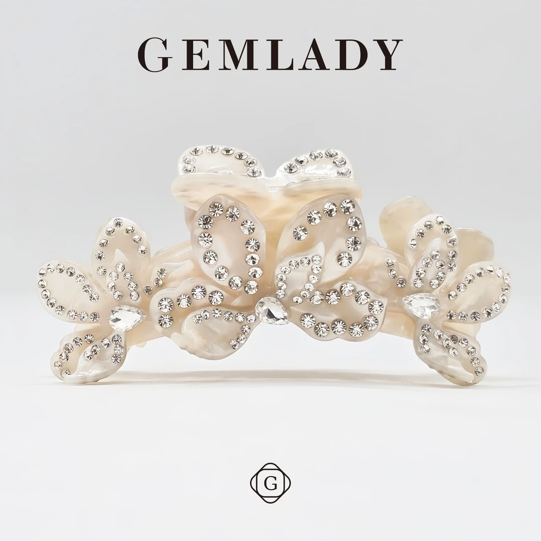 GEMLADY/宝石少女【花团】露思同款三角梅长款大发量抓夹头饰醋酸