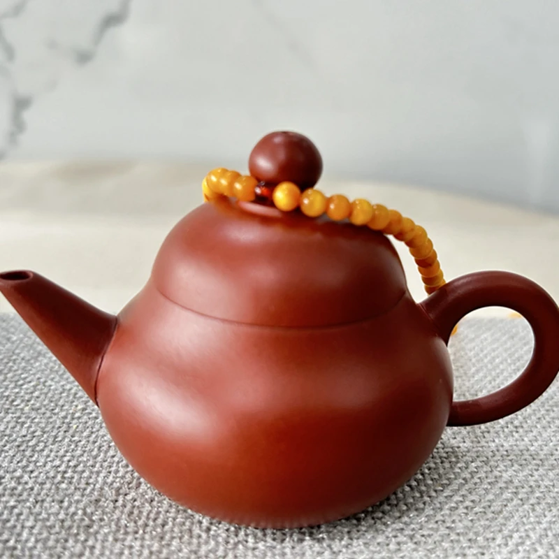 潮州手拉壶迷你壶功夫茶具矮梨 壶水平壶小号壶家用紫砂壶