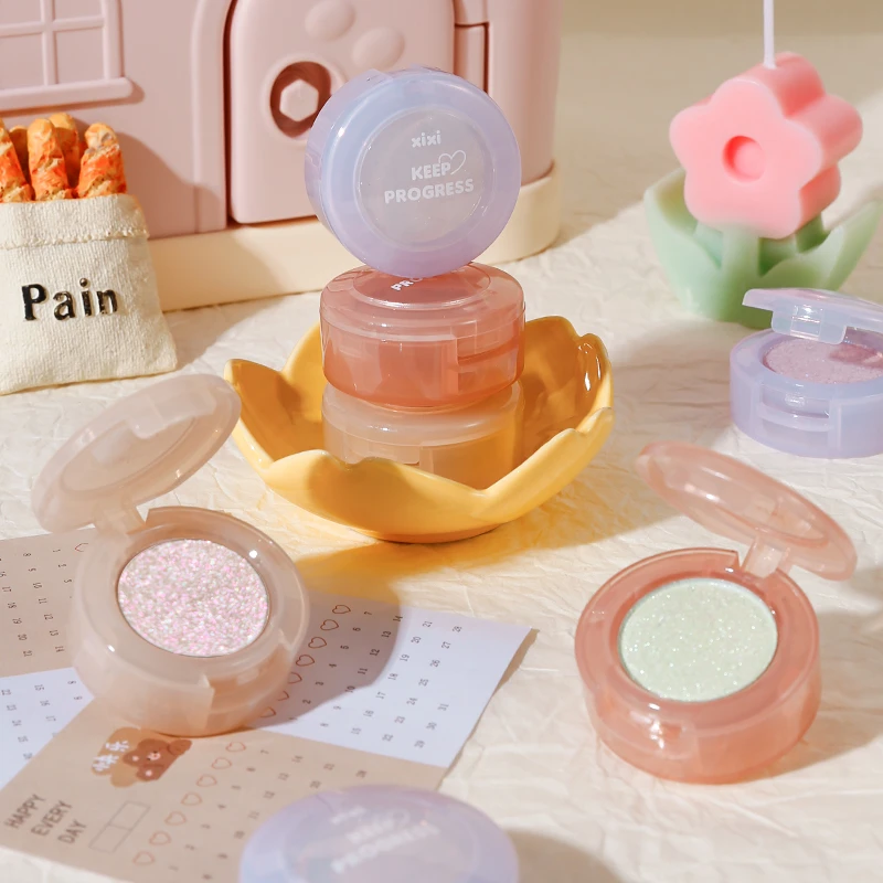 xixi灯泡计划眼影提亮高光粉修容单色腮红珠光闪粉哑光一体盘 559