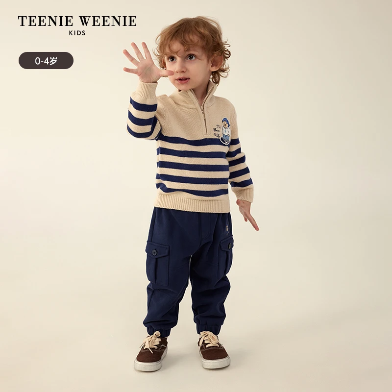 TeenieWeenieBaby小熊童装针织舒适套头高领长袖毛衣T0KW234T03B