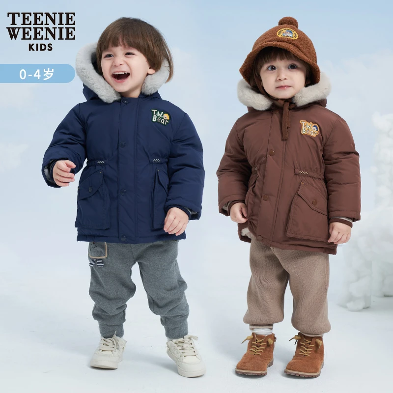 TeenieWeenieBaby小熊童装男女宝宝时尚连帽羽绒服潮T0JD224T02K