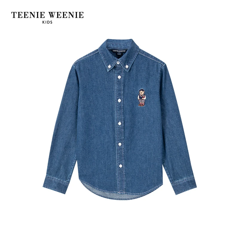 TeenieWeenie Baby小熊童装23新款复古帅气牛仔衬衫TKYP237816I