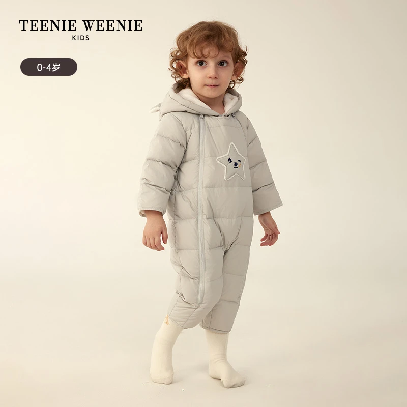 TeenieWeenieBaby小熊童装婴幼儿连帽防寒羽绒连体服T0SU234T02B