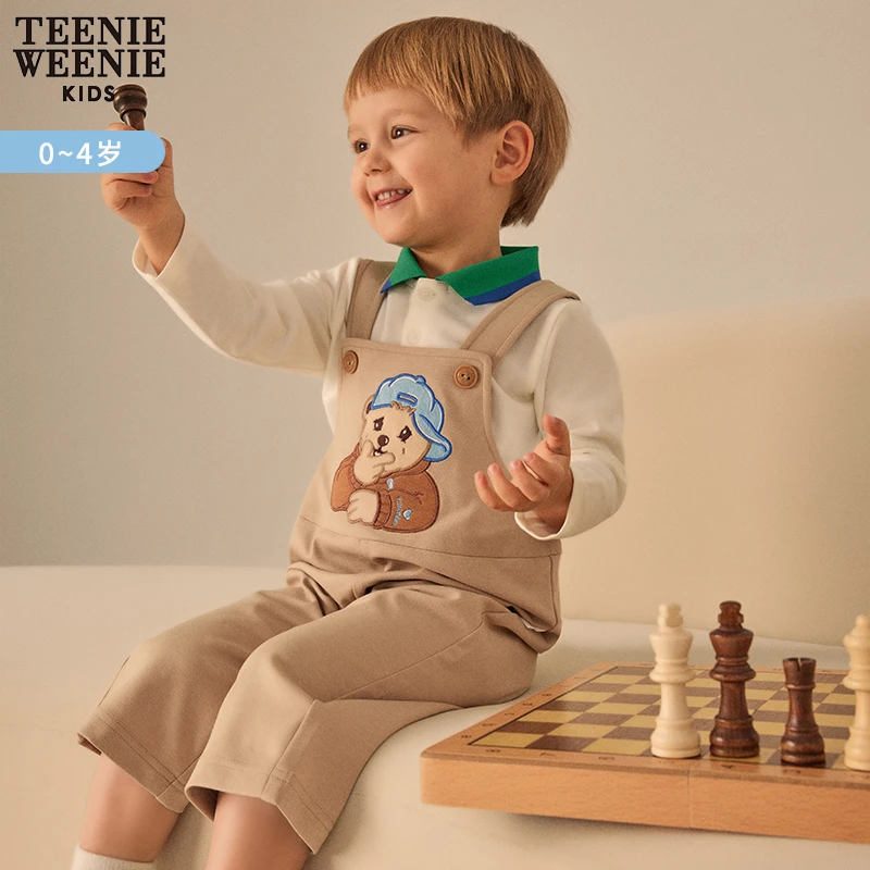 TeenieWeenie Baby男宝宝23年早春可爱休闲背带裤T0TM235205K