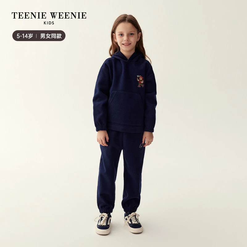 TeenieWeenieBaby小熊童装男女摇粒绒卫衣裤套装TKCZ238982I