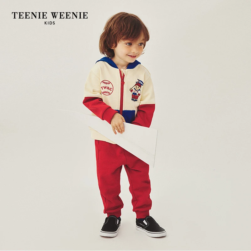 TeenieWeenie Baby小熊童装休闲舒适秋连帽加绒套装T0CZ237791R