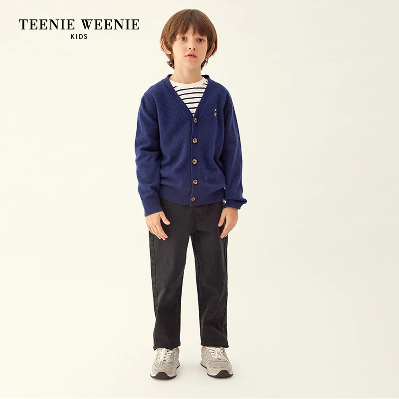 TeenieWeenie Baby小熊童装男童23年新款羊绒羊毛开衫TKCK238C14H