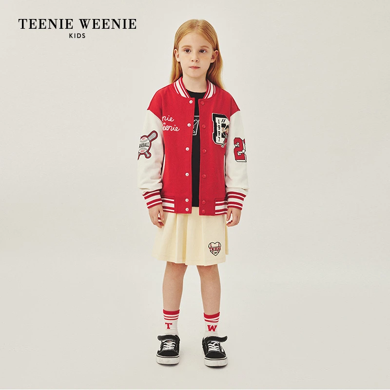TeenieWeenieBaby男女童23年秋季新款运动棒球外套TKMZ237791I