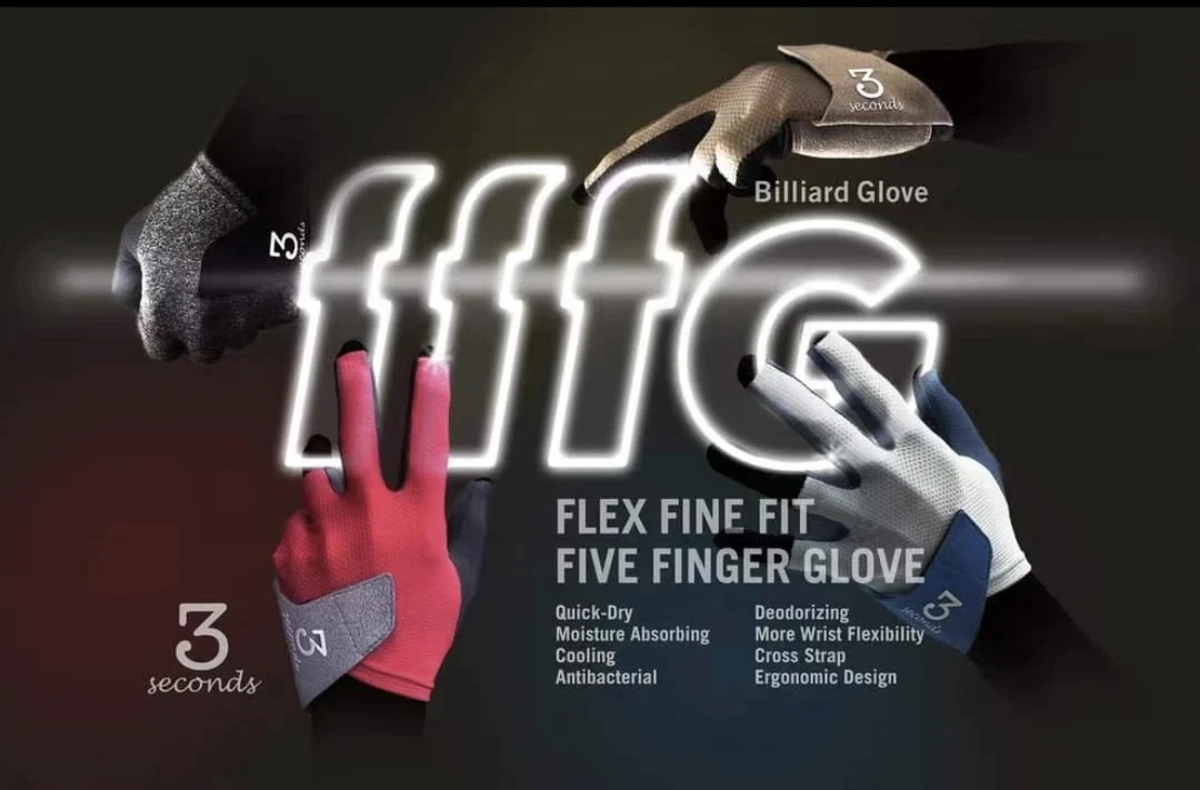 日本进口三秒手套 3Secends手套职业高端手套斯诺克中八台球配件