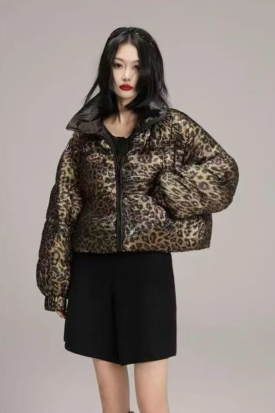 时尚大气豹纹小外套2531