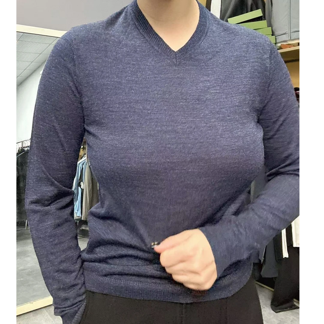 毛衣针织V领内搭羊毛衫