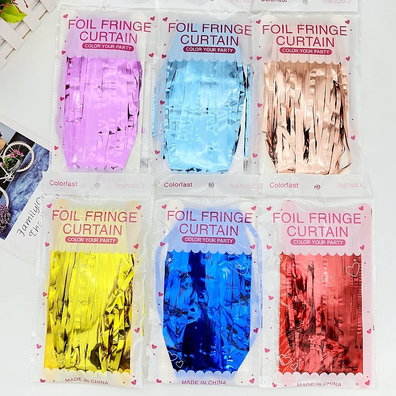 雨丝帘彩条婚庆典毕业幼儿园舞台拍照背景墙装扮流苏门帘场景布置