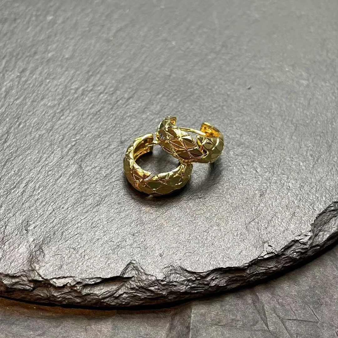 耳饰 YFL黄色菱纹耳环多样性发货0280