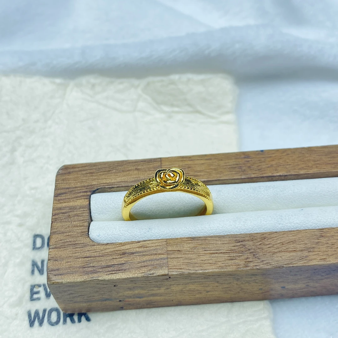 戒指 Z02602黄色玫瑰花开口戒指多样性发货44442