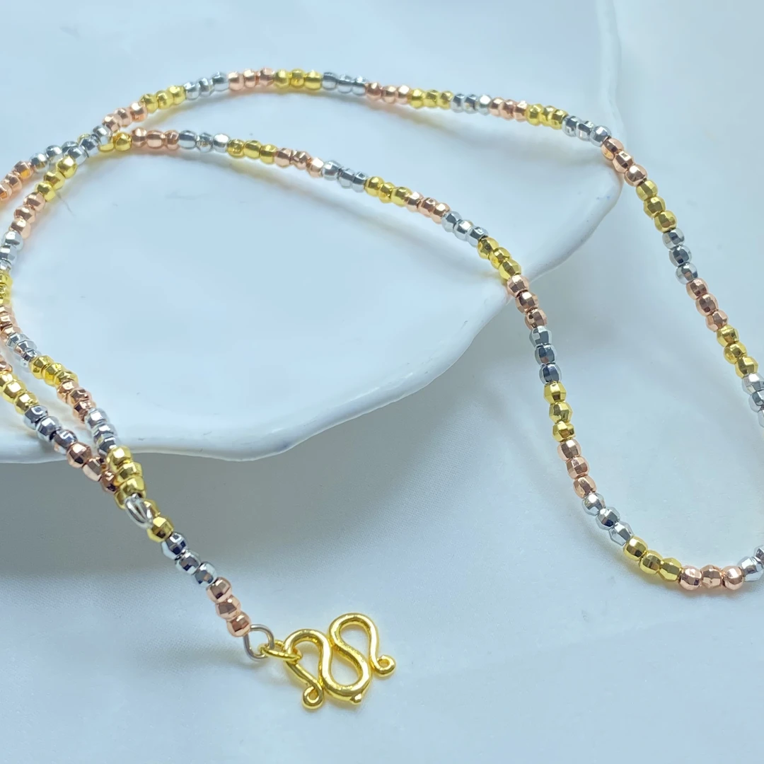 65项链 G黄色三彩西瓜珠项链多样性发货18623