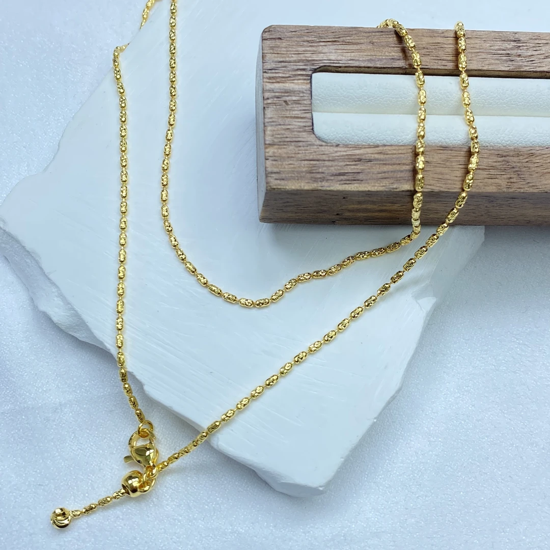 项链 Z04250黄色米珠车花项链多样性发货20042