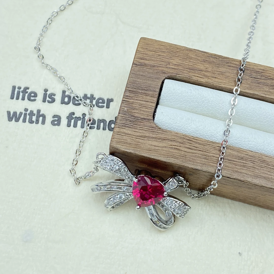 项链 W红色蝴蝶结一体项链多样性发货41424