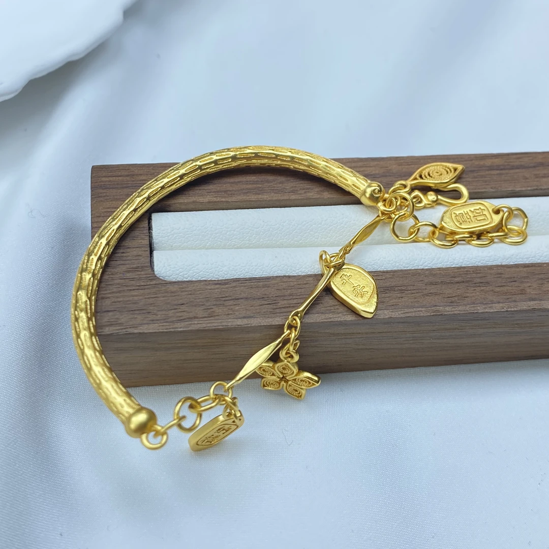 手镯 lb纳福平安设计款开口手镯12764