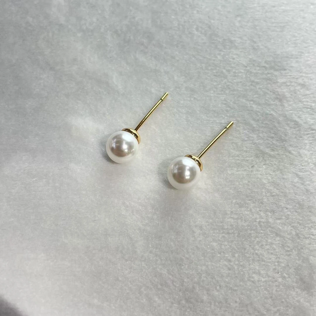 耳饰 P白色珠珠耳钉多样性发货发一件0040