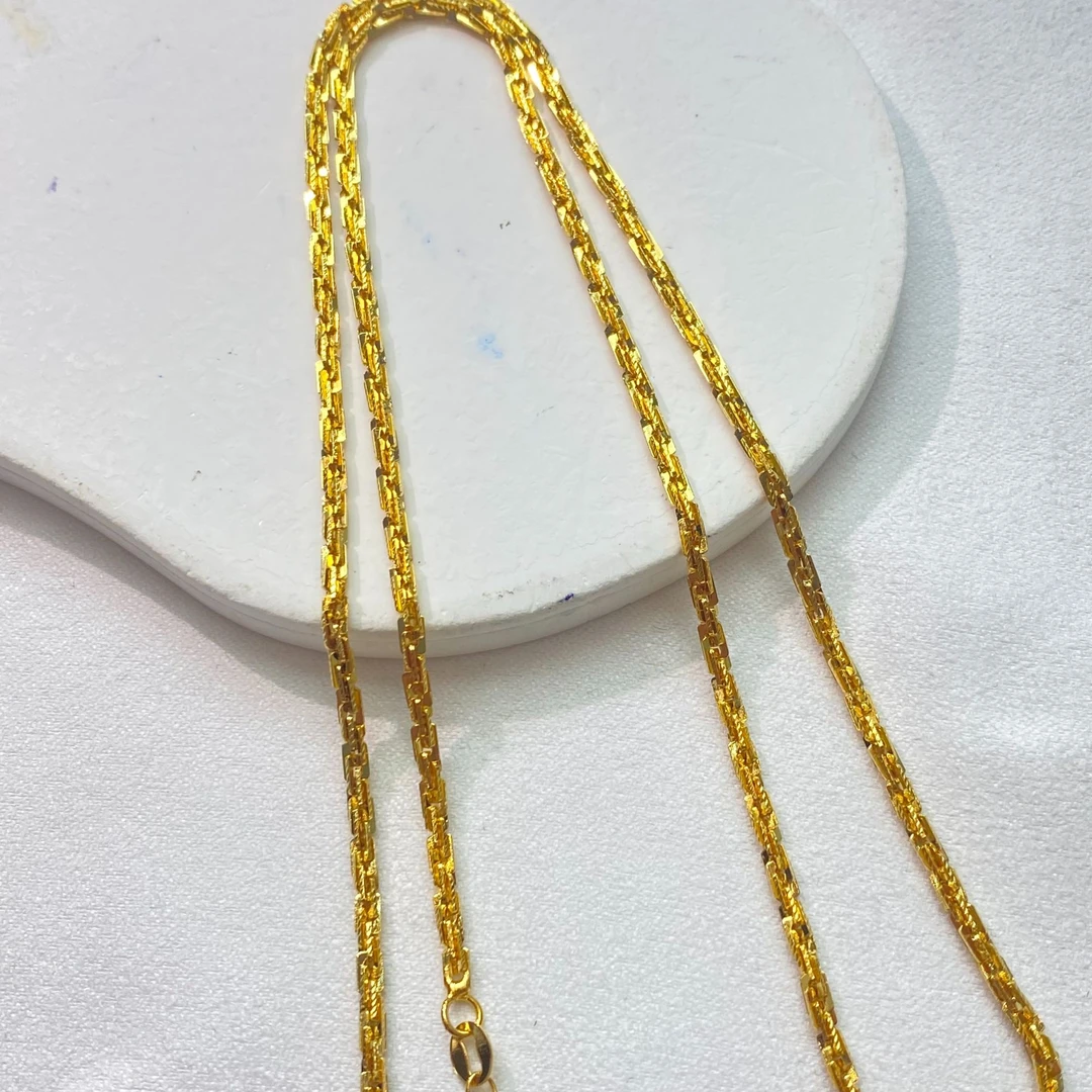 项链 K04217经典黄色三尺寸麻花车花项链多样性发货19697