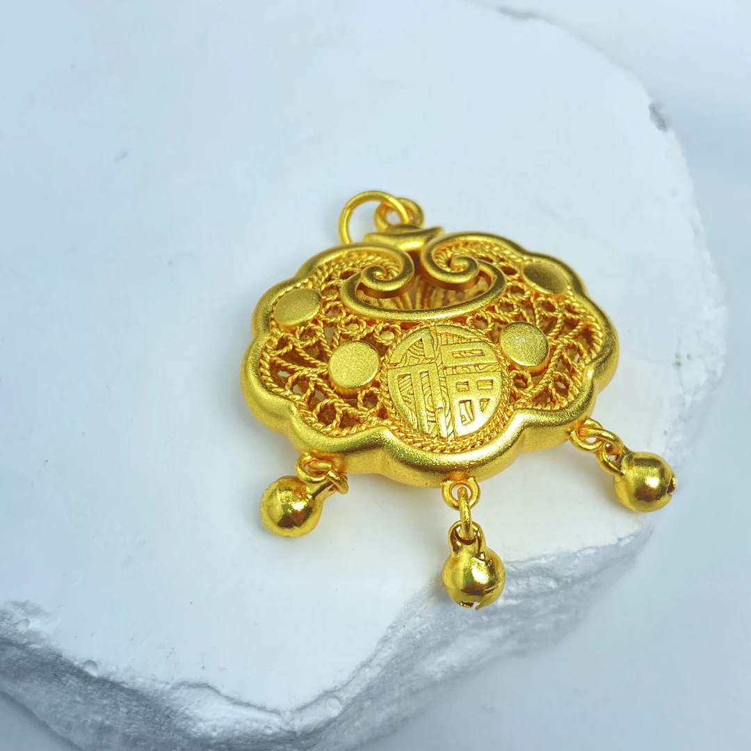 吊坠 吊坠 B黄色如意锁吊坠多样性发货15796