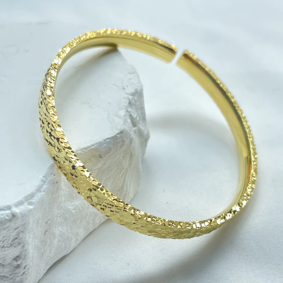 手镯 手镯 PZ黄色碎碎冰开口手镯多样性发货18846