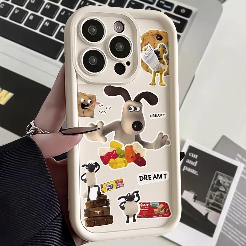 掌门狗卡通苹果15plus手机壳iPhone13promax新款12/11xr软7/7p