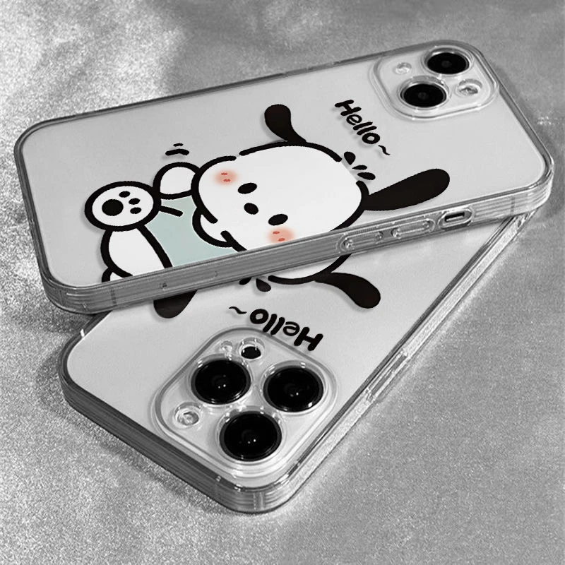 HELLO帕恰狗苹果14手机壳软壳13创意xr可爱14promax透明14plus