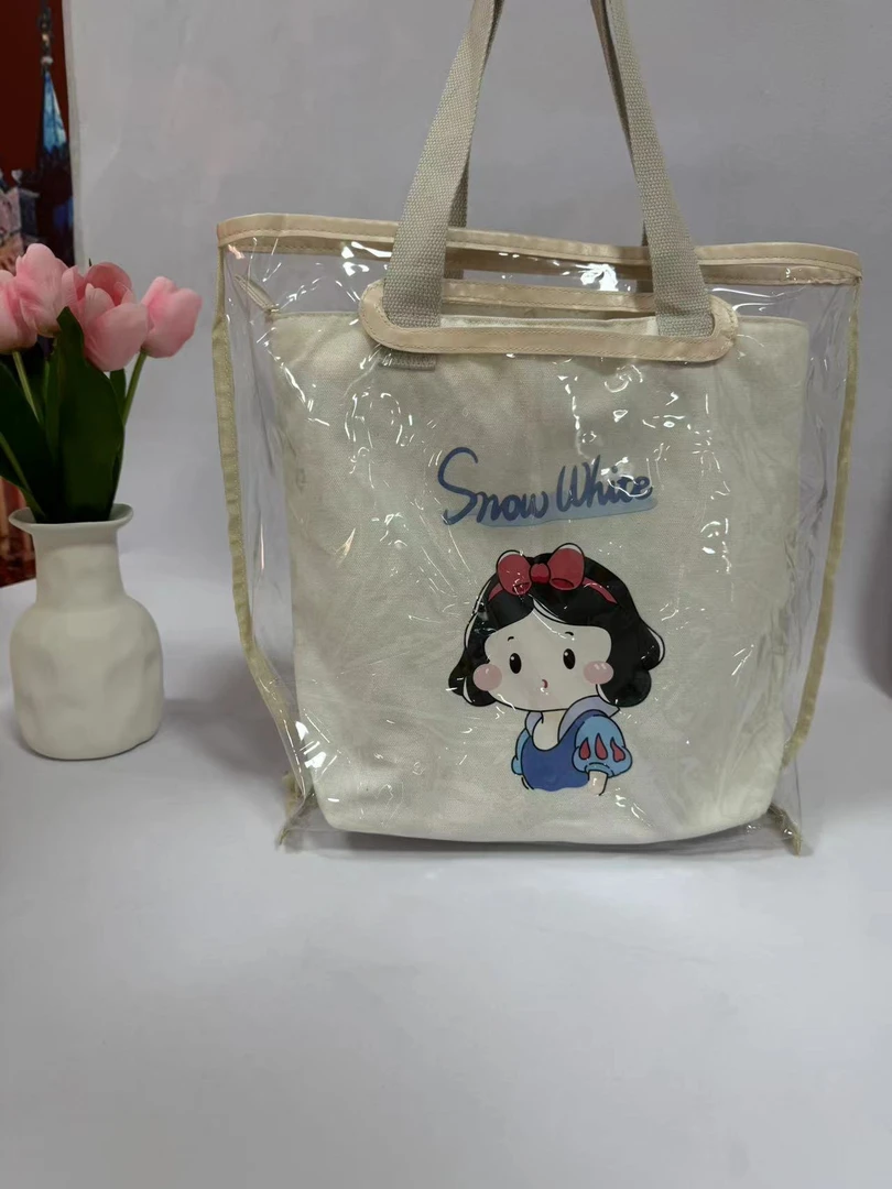 果冻帆布包包夏天单肩手提包白雪公主