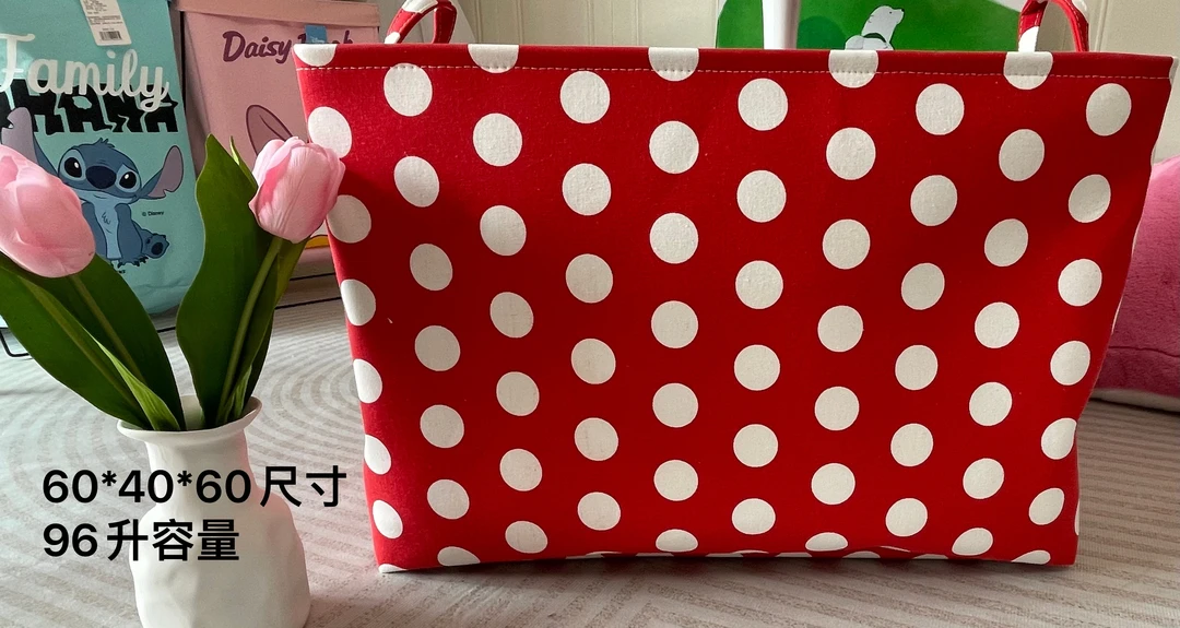 【收纳盒100升】】50*40*50红色波点款家用EVA加厚收口大容量收纳盒
