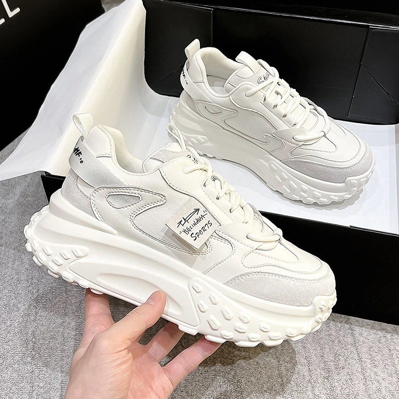 2023年春季新款厚底老爹鞋女鞋松糕潮流时尚百搭休闲运动ins潮鞋