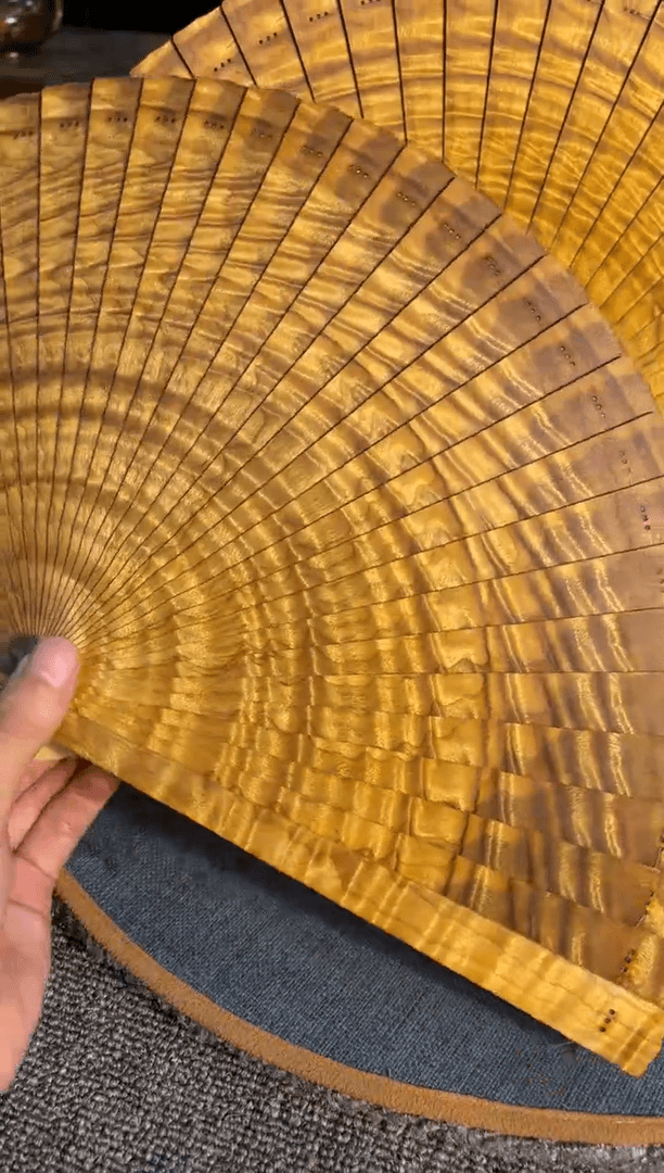 【闪购商品】乌木类成套家具金丝楠扇子   s65