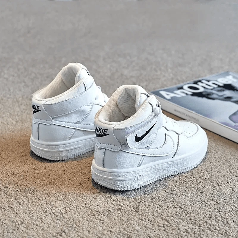 巴拉巴拉男孩女孩aj童鞋真皮运动鞋男童2025春季女童空军一号高帮