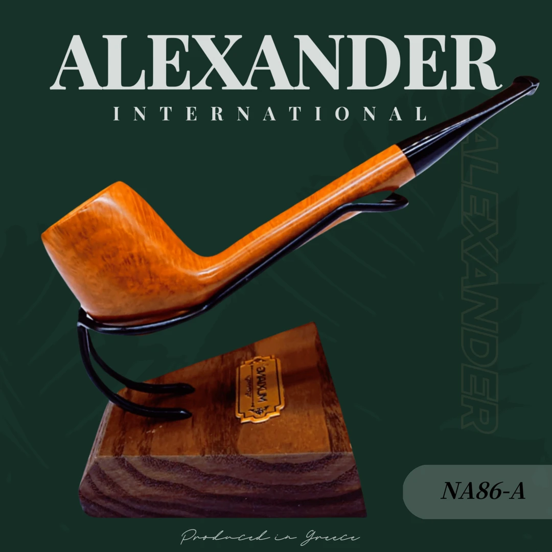 【希腊产】莱克桑德 NA86-A 全新进口 加拿大人 老石楠木烟斗