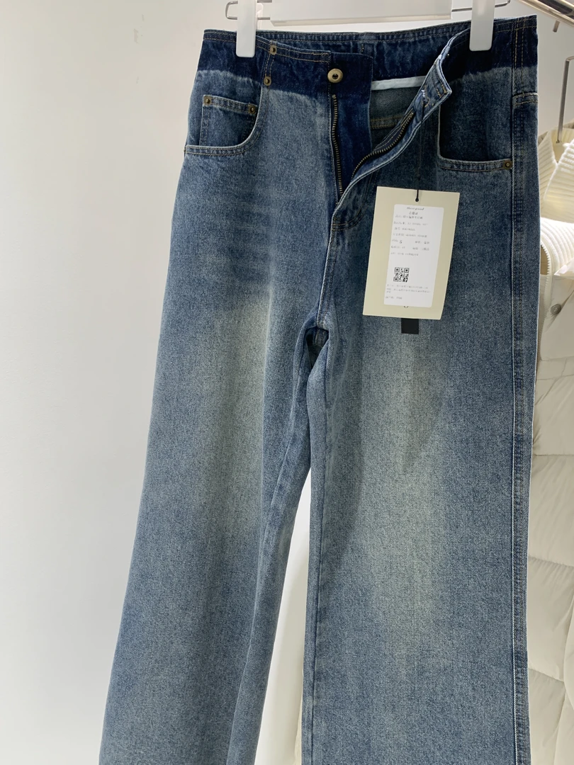 THREE GOOOD/三吉【放价了】沿海公路腰头撞色牛仔裤DSK240565