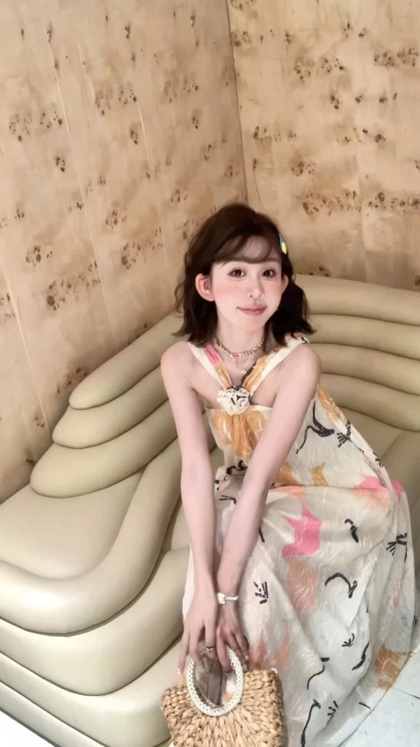 THREE GOOOD/三吉《年终放价》玫瑰花压褶长裙 SQ230573