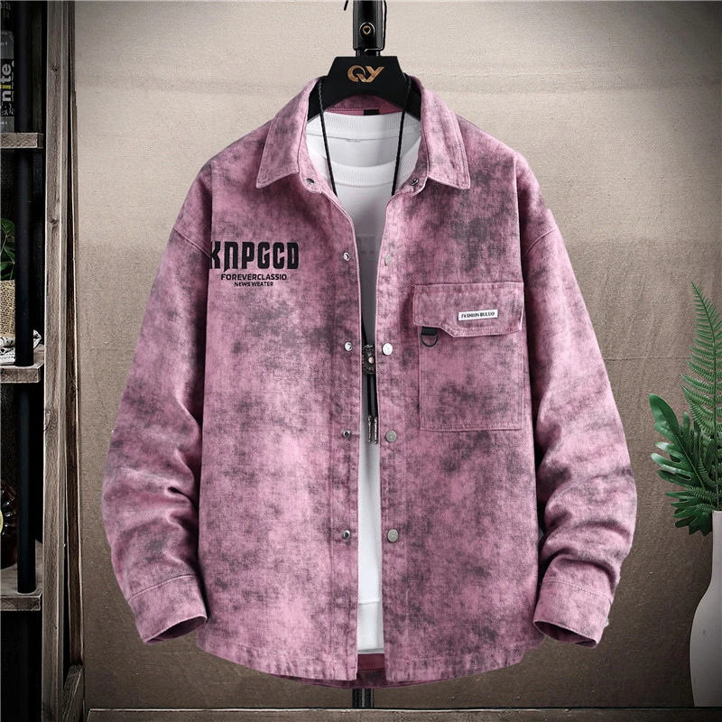 秋季新款男士牛仔夹克韩版潮流时尚百搭休闲水洗男装牛仔衬衫外套