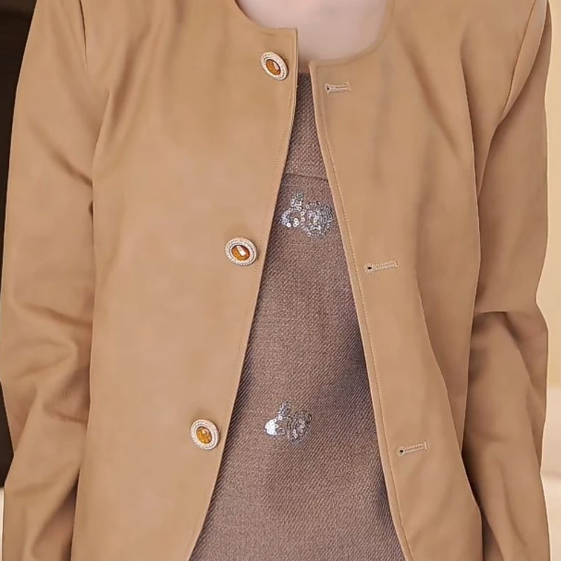 Manido设计春秋气质网红短款时尚休闲复古简约韩版秋季女外套