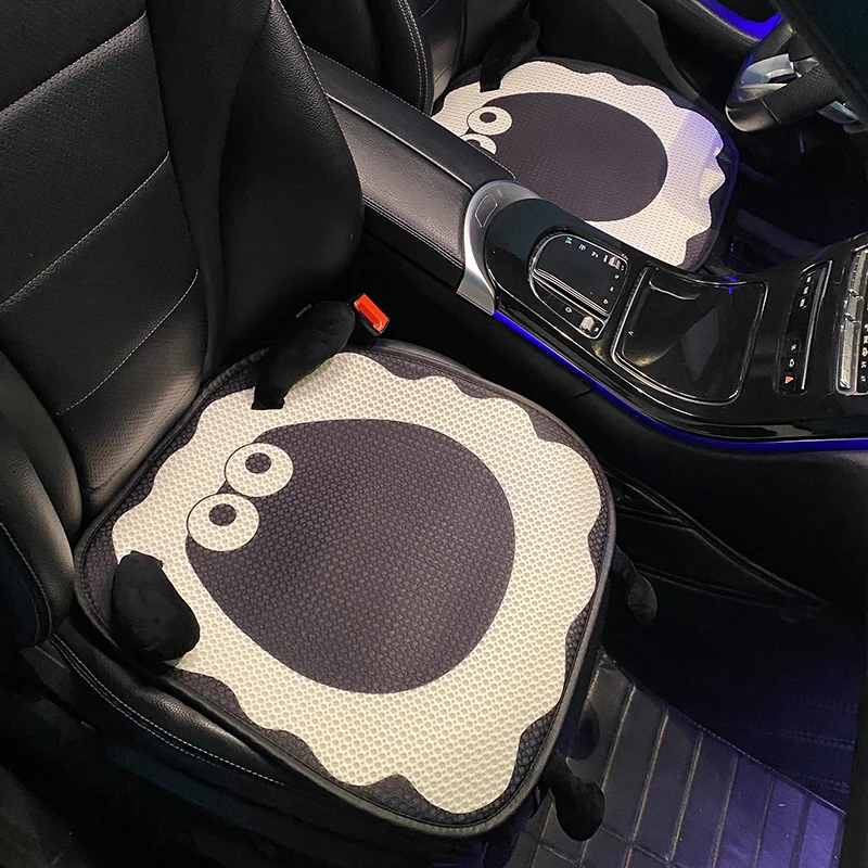 汽车坐垫夏季凉垫四季通用冰丝座垫可爱小羊女士夏天透气通风车垫