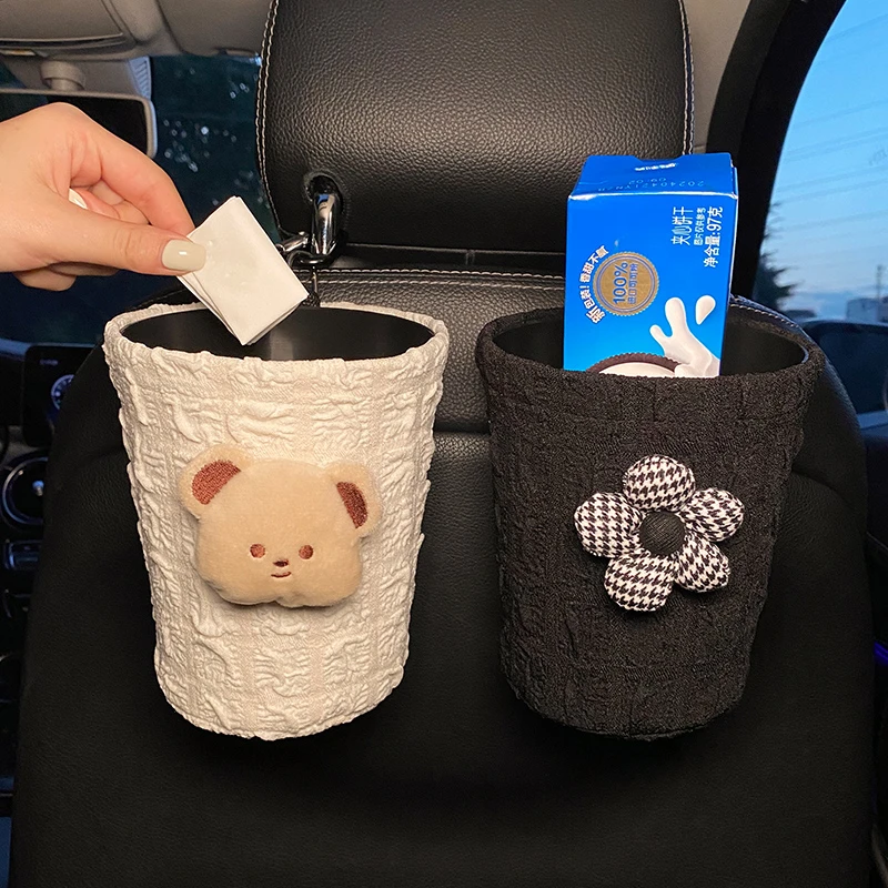 车载垃圾桶创意多功能挂式汽车内内饰用品用置物桶雨伞收纳桶后排