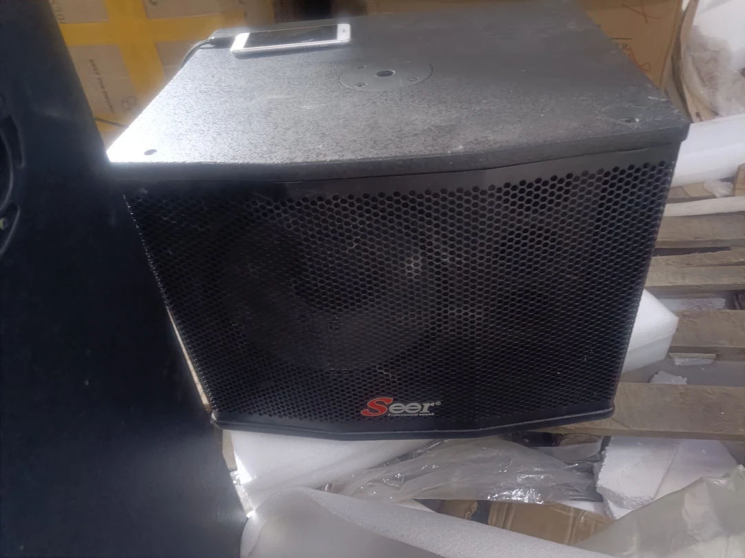 95新  朗声12寸钕架有源低音炮，颗粒喷漆箱，不包邮