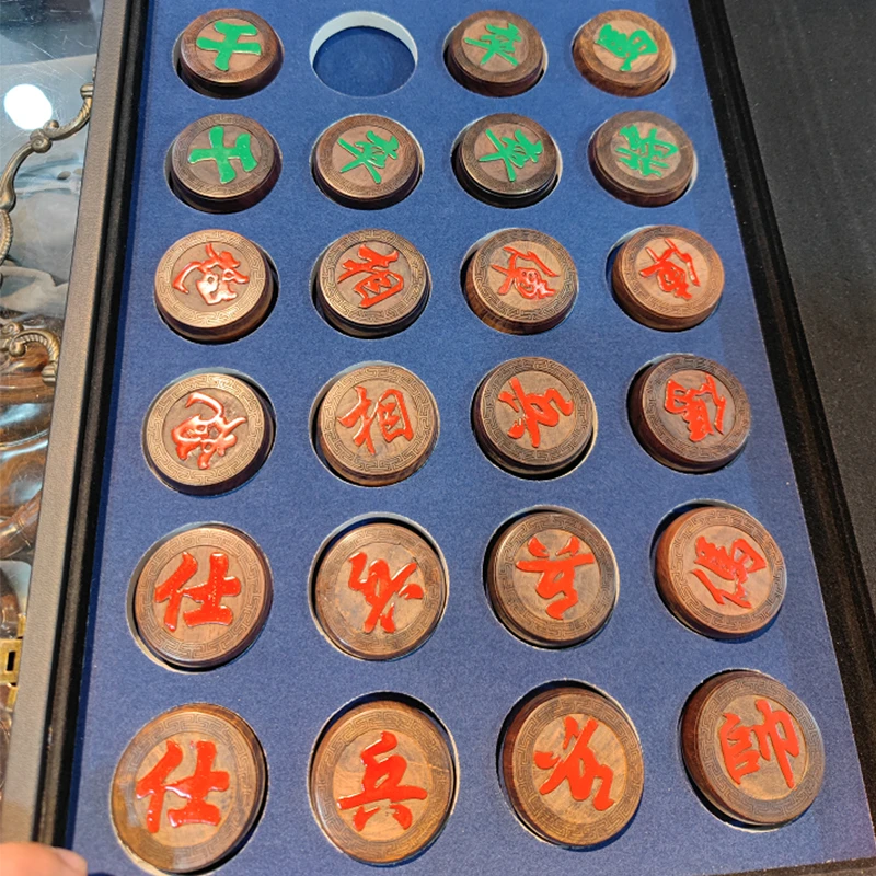 海南黄花梨象棋带棋盘套装老料珍藏收藏款越南黄花梨高档红木象棋